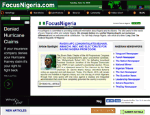 Tablet Screenshot of focusnigeria.com